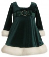 Bonnie Jean Girls 2-6X Glitter Stretch Empire Waist, Green, 2T