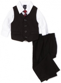 Nautica Dress Up Baby-boys Infant Vest Set, Black, 24 Months