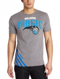 NBA Men's Orlando Magic Originals Court Series Big Stripes Tri-Blend Short Sleeve Jersey Tee (Grey Heathered, Small)