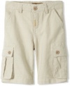 LRG - Kids Boys 2-7 Round the Bend Cargo Short, Khaki, 4