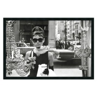 Audrey Hepburn - Breakfast at Tiffany's (Window) Framed Print Art - 25.66 x 37.66