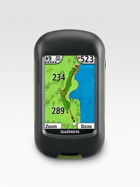 Give your game a boost of confidence with Approach G3, a rugged, waterproof, touchscreen golf device packed with thousands of preloaded golf course maps. The Approach uses a high-sensitivity GPS receiver to measure individual shot distances and show the exact yardage to fairways, hazards and greens. Precise distance information about fairways, hazards & greens from any point Waterproof with a 2.6 sunlight-readable, touchscreen display Over 12,000 preloaded U.S. 