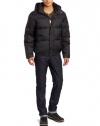 Marc New York by Andrew Marc Men's Nordic Down Filled Bomber Jacket, Black, Large