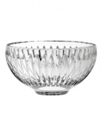 Stunning in Marquis by Waterford crystal, the Bezel bowl gleams from top to bottom with banded cuts inspired by vintage jewelry. Use simply for show or fill with candy or potpourri.