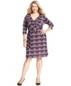 AGB's plus size wrap dress is a must-have staple for your desk-to-dinner wardrobe!