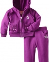 Baby Phat - Kids Baby-girls Newborn Jog Set with Sequins, Purple, 3-6 Months