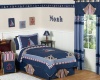 Nautical Nights Boys Sailboat Childrens Bedding 3pc Full / Queen Set