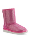 UGG® Australia's classic boot updated with blushing colors and an eye-catching glitter finish.