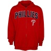 MLB Majestic Philadelphia Phillies Youth High and Tight Full Zip Hoodie - Red