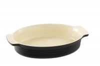 Le Creuset Stoneware 14-Inch Oval Baking Dish, Black Onyx