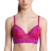 Josie by Natori Women's Etoile 3/4 Contour Plunge Bra, Tripple Berry/Carrot Orange, 36B