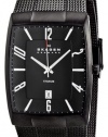 Skagen Men's 851LTBB Skagen Denmark Black Titanium Rectangle Watch