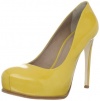 Pour La Victoire Women's Irina Platform Pump,Yellow Patent,11 M US