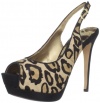 Sam Edelman Women's Penelope Platform Pump,New Nude Leopard,9.5 M US