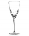 Perfect for both casual or formal occasions, this stemware features a jewel-like geometric pattern that gently fades away at the tops of stems for an eye-catching twist on the ordinary.