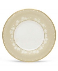 To entertain with grace and style look no further than the popular Bellina Gold collection from Lenox. Elegant bone china is patterned with delicate white flowers and textured white beads and rimmed with glistening golden bands. (Clearance)