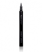 A long-lasting, water-based liquid eyeliner with a tapered pen tip that provides ultimate application precision. This unique calligraphic tool produces sharp contrast and definition to the eyes. The matte black liquid shade creates a sultry and dramatic look.