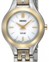 Seiko Women's SUP004 Two-Tone Solar Silver Dial Watch