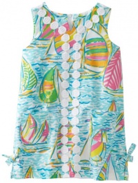 Lilly Pulitzer Girls 2-6x Little Lilly Lace Trimmed Shift Regatta Dress, Multi You Gotta Regatta, 5