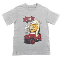 LRG - Kids Boys 8-20 Lion Vehicle Tee, Ash Heather, Small