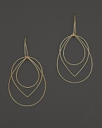 14K gold graduated teardrops move like ripples in a pond.