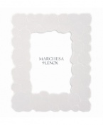 Cherish memories with the fresh and chic Marchesa Rose picture frame. White bone china sculpted with blooms inspired by the designer's couture gowns infuse a room with modern romance. From Marchesa by Lenox.