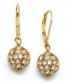 Capture the glamor of a disco ball with these shimmering drop earrings from Lauren Ralph Lauren. In goldtone mixed metal with crystal stone accents. Drop measures approximately 1/2 inch.