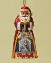 Enesco Jim Shore Heartwood Creek Santa O Holy Night Hanging Ornament