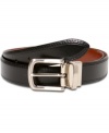 With a sleek and versatile look, this Tommy Hilfiger leather belt is a wardrobe must have.