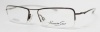 Kenneth Cole New York Ophthalmic Eyewear Deep Brown Metal Rimless Rectangle KC138 48