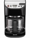 KRUPS KM611850 12-Cup Precision Coffee Maker with Glass Carafe, Black