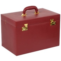 Wolf Designs 280804 Heritage Extra Large Red Heirloom Trunk Jewelry-Box