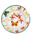 Style as much as set the table with the Lulu Petals rim soup bowl. A canvas of durable white porcelain beholds cheerful flora and fauna with the bold whimsy of designer Lulu deKwiatkowski.