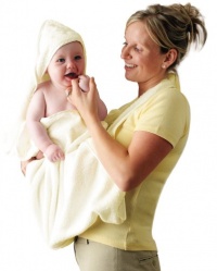 Clevamama Splash and Wrap Hooded Towel, Cream