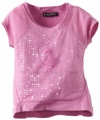 Baby Phat - Kids Girls 2-6X Sequin Front High-Low Tee, Purple, 4T