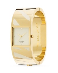 Go wild around the clock: kate spade new york's bangle ticker flaunts gold and white zebra stripes