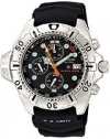 Citizen Men's BJ2000-09E Eco-Drive Aqualand Stainless Steel Black Rubber Dive Watch