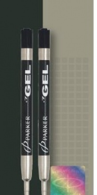 Parker Refill for Retractable Gel Ink Pens, Medium, Black Ink, 2 per Pack (30525PP)