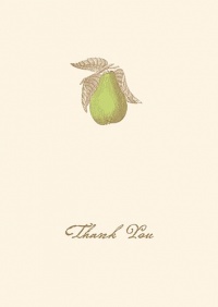 Graphique de France Perfect Pear Boxed Thank You Notes, 4.25 x 5.5 Inches, Cream (L808CB)