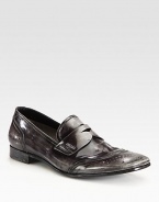 EXCLUSIVELY AT SAKS. Timeless loafer style, expertly crafted in burnished Italian leather.Leather upperLeather liningLeather soleMade in Italy