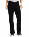 AG Adriano Goldschmied Men's Protege Staight Leg 5 Pocket Corduroy Pant, Super Black, 34