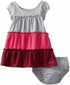 Roxy Kids Baby-girls Infant Cider Dress, Heritage Heather, 18 Months