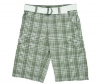 Epic Threads Plaid Belted Cargo Shorts Castor Grey 12