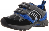 Geox CSTARK1 Sneaker (Infant/Toddler),Black/Royal,27 EU/10 M US Toddler