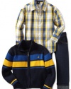 Nautica Sportswear Kids Boys 2-7 Toddler 3 Piece Sweater Set, Sport Navy, 3T