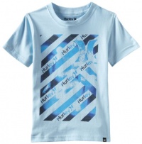 Hurley Boys 2-7 Ego Crew Neck T-Shirt, Light Blue, 3T