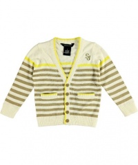 Sean John School of SJ Cardigan (Sizes 4 - 7) - yellow/cream, 4