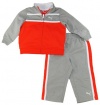 Puma Infant Boys Orange/Grey Tricot Track Jacket Top & Pants 2 Pc 12M 18M 24M