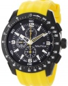 Nautica Men's N18599G NST 101 Yellow Resin and Black Dial Watch