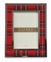 Bring great memories to the forefront with the Clearly Tartan picture frame. Classic red plaid edged in silver plate trims your decor with the traditional prep and polish of Lauren Ralph Lauren.